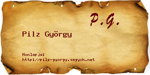 Pilz György névjegykártya