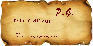 Pilz György névjegykártya